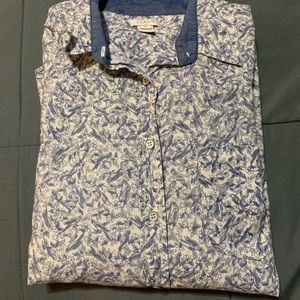 J.Crew long sleeve bird button shirt